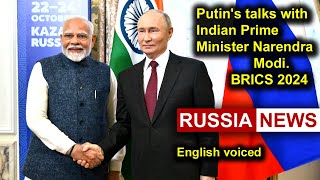 Putins talks with Indian Prime Minister Narendra Modi at BRICS 2024 summit [upl. by Hanfurd]