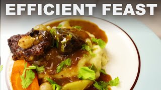 Easy big beef stew and roasted garlic mashed potatoes [upl. by Nort722]