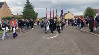 Greengairs Thistle Flute Band  Larkhall Purple Heroes Parade 08062024 [upl. by Eartha]