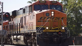 The BNSF HBARSTO113A at Shields Ave Fresno CA [upl. by Meras]