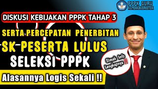 🔴Diskusi pppk kebijakan tahap 3 dan penerbitan SK pppk guru [upl. by Fleeman]