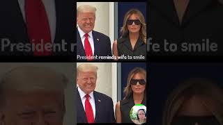 President Trump reminds Melania to smile ytangan short shorts presidenttrump firstladymelania [upl. by Elfrieda]