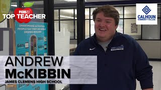 Andrew McKibbin is a FOX54 Top Teacher from James Clemens High School [upl. by Notniw]