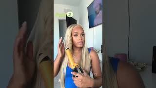 🔥 This blonde wig is everything😍👱🏾‍♀️ Glueless install amp layer style ashimaryhair wigs shorts [upl. by Utas]