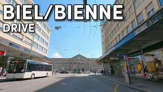 BielBienne  Driving Downtown  Switzerland [upl. by Enier]