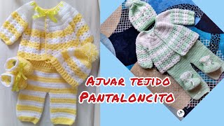 Como tejer un Pantalón para bebe a Crochet Ganchillo Ajuar tejido Parte 1 [upl. by Arrak267]