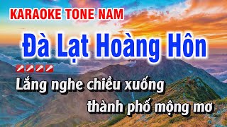 Đà Lạt Hoàng Hôn Karaoke Nhạc Sống Tone Nam  Kim Chi Karaoke [upl. by Rosel]