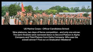 USMC OCS Nine Platoons Marching Competition on the Parade Deck [upl. by Strander]