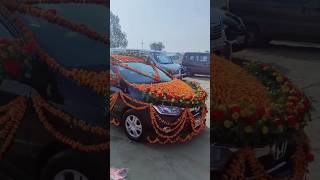 Beautiful Wedding Car Decoration Bride Car Decoration weddingcar decoration shorts viral [upl. by Acirretahs401]