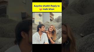 Adnaan and mahi khan video react to Aaysha shaikh  Aaysha shaikh adnaan07 adnaanshaikh [upl. by Nediarb]