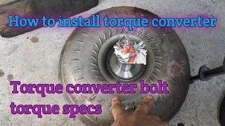 Torque converter 1KZ  converter install  bolt torque specs [upl. by Anuaik]