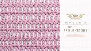 How To Crochet A Double Treble Crochet UK Terms  Easy Tutorial by Hopeful Honey [upl. by Suk]