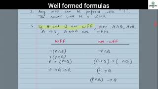 Well formed formulas  Discrete Mathematics [upl. by Imrots462]