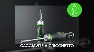 CACCIAVITI A CRICCHETTO CON PUNTE INTERCAMBIABILI RIF 54551  54552 [upl. by Hutton]