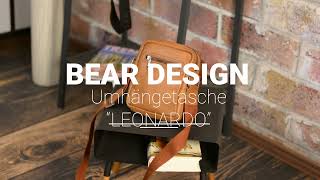 Stilsicher unterwegs  Die kleine Leder Umhängetasche LEONARDO von Bear Design für Herren [upl. by Ailev]