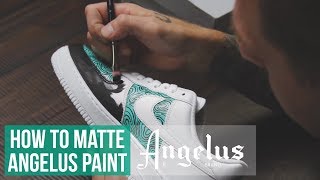 Custom Nike Air Force 1  How to Matte Angelus Paint [upl. by Ailahs261]