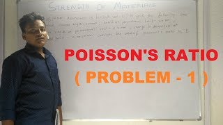 POISSONS RATIO PROBLEM 1  Hindi   Strength of Materials [upl. by Westphal]