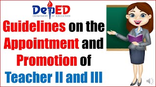 DepEd Guidelines on the Appointment and Promotion of Teacher II and III [upl. by Vernon659]