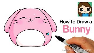 How to Draw a Cute Bunny EASY  Squishy Squooshems [upl. by Nnoved986]