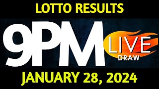 Lotto Result Today 900 pm draw January 28 2024 Sunday PCSO LIVE [upl. by Ttenrag790]