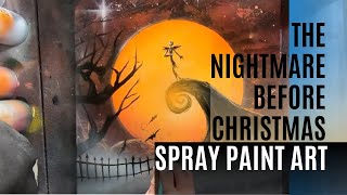 Nightmare Before Christmas Spray paint art Timelapse [upl. by Haney]