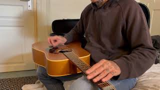 Slide guitar acoustic blues impro [upl. by Eikcuhc]