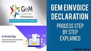 Einvoice Declaration  Gem Portal E invoice Declaration Tab Problem Explained  Gst Portal [upl. by Lenej]