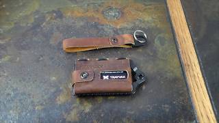 Trayvax Leather Element Wallet for the Minimalist amp Survivalist With Keyton Key Chain [upl. by Eveivenej]