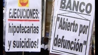 Afectados por la Hipoteca toman el Banco de España [upl. by Goldstein743]