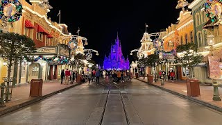 Christmas stroll at Disney World’s Magic Kingdom [upl. by Mylor]