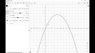 Geogebra Würfe analysieren mit Hilfe der xyGleichung des schiefen Wurfs [upl. by Severson]