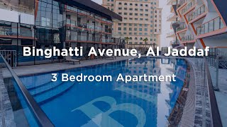 Modern 3Bedroom Apartment at Binghatti Avenue Al Jaddaf [upl. by Etnomed460]