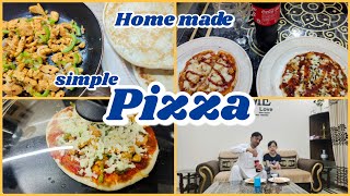 AJ to begum ne Kamal kar diya  recipe of Tawa pizzaPan pizzasmall amp short pizza 🍕 [upl. by Velick]