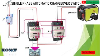 Single phase Automatic Changeover SwitchWith Circuit diagram [upl. by Doll]