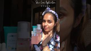 Skin care cleanser toner serum moisturizer sunscreen stepbysteptutorial guide skincare [upl. by Veedis777]