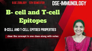 B Cell and T cell Epitopes B Sc zoology 5th SemesterDSE immunologyEpitopeParatope Properties [upl. by Apicella]