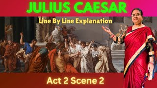 Julius Caesar Act 2 Scene 2  Act 2 Scene 2 Julius Caesar  ICSE Class 10  irinainstanteducation [upl. by Eisyak475]