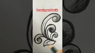 Cara menggambar motif batik dan ragamhias tattoo drawing art motifbatik gambar seni sketch [upl. by Getraer]