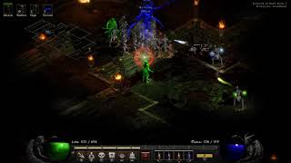 Diablo 2 Resurrected Summon Necro Vs Nightmare Meph Kelpie Snare Decrepify and Cold Perma SlowStun [upl. by Einial]