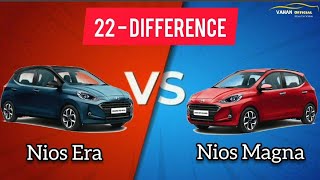 Grand i10 Nios Era vs Magna 2020  Detailed Comparison of Nios Magna vs Era in Hindi [upl. by Casabonne]