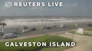 LIVE Flooding on Galveston Island Texas [upl. by Torr]