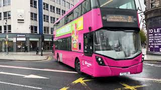 Translink Metro buses passing Belfast City Hall [upl. by Alden]