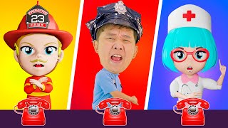 911 Rescue Service Policeman Doctor and Fireman  Lights Baby Songs amp Nursery Rhymes [upl. by Lehmann]