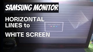 Samsung Monitor Horizontal Lines then fade to White [upl. by Annaiel]