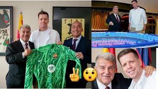 Szczesny UNVEILED Barcelona new goalkeeper ✌️FINALLY announced to replace Ter Stegen [upl. by Ajin7]