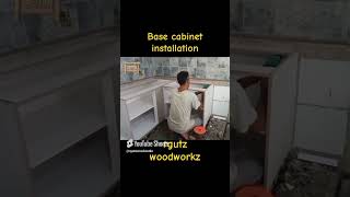 Base cabinet installation modular kitchen woodworking [upl. by Maribel705]