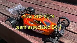 Xray XB2 2024 vs team associated B64 RC dog fight [upl. by Ursulina]