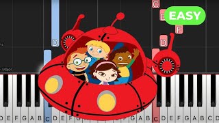 Little Einsteins Theme Song EASY Piano Tutorial w Lyrics  Sheets [upl. by Park569]