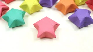 How to Make Lucky Paper Stars  Origami Lucky Star Tutorial [upl. by Yennek]