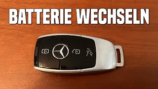 Mercedes Schlüssel Batterie wechseln  EKlasse CKlasse AKlasse SKlasse GKlasse [upl. by Fang]